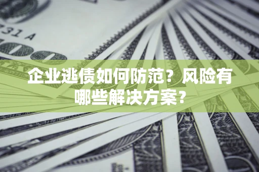 济南企业逃债如何防范？风险有哪些解决方案？