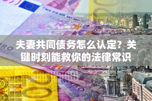 济南夫妻共同债务怎么认定？关键时刻能救你的法律常识