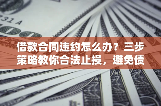 济南借款合同违约怎么办？三步策略教你合法止损，避免债务危机升级