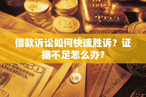 济南借款诉讼如何快速胜诉？证据不足怎么办？